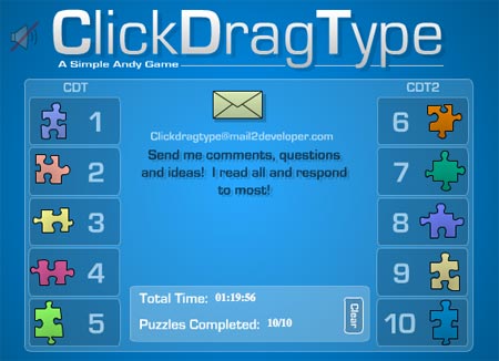 click and drag game